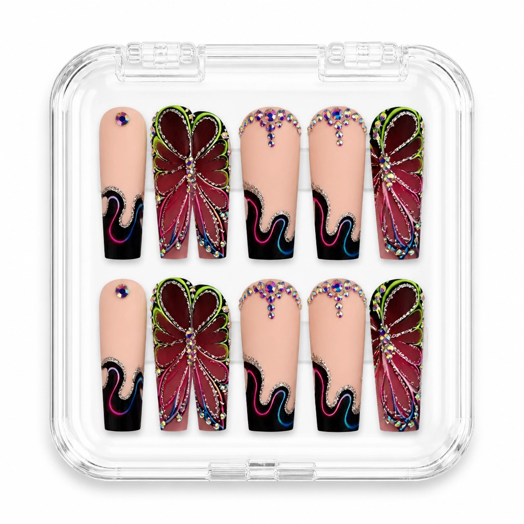 Press-on Nails Wholesale $9.90 Midnight Sparkle by Yabe Vietnam