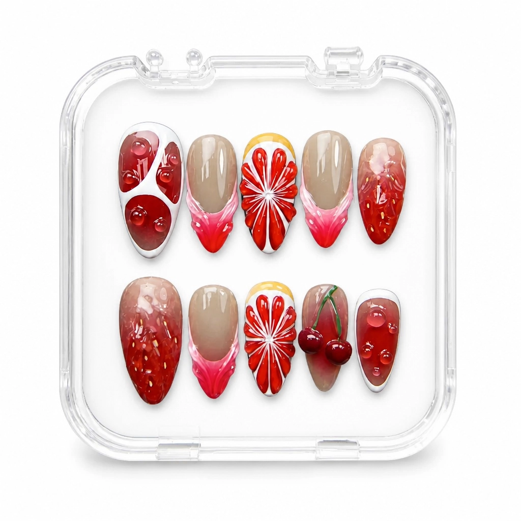 Press-on Nails Wholesale $9.90 Juicy Ruby Bliss by Yabe Vietnam