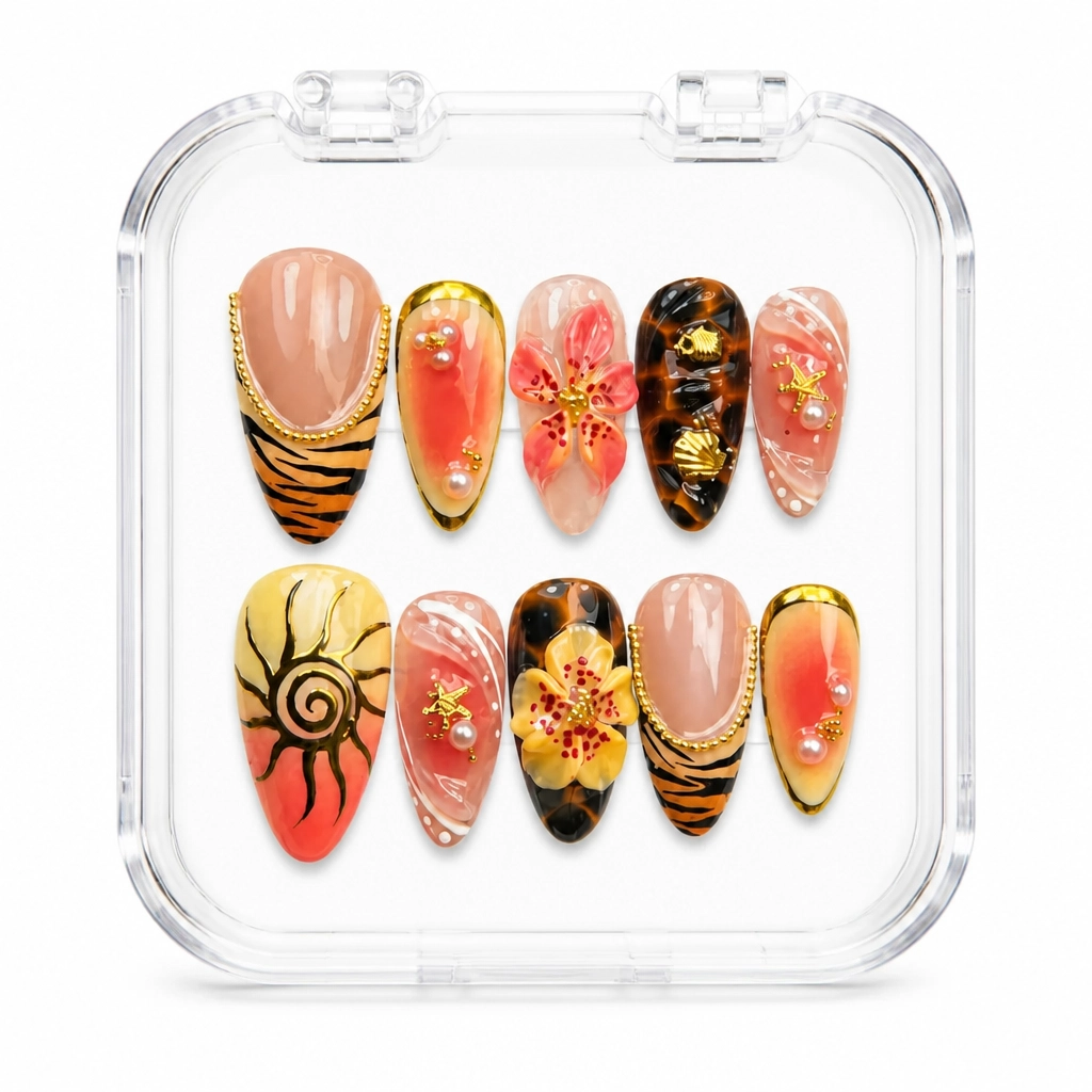 Press-on Nails Wholesale $9.90 Safari Chic by Yabe Vietnam