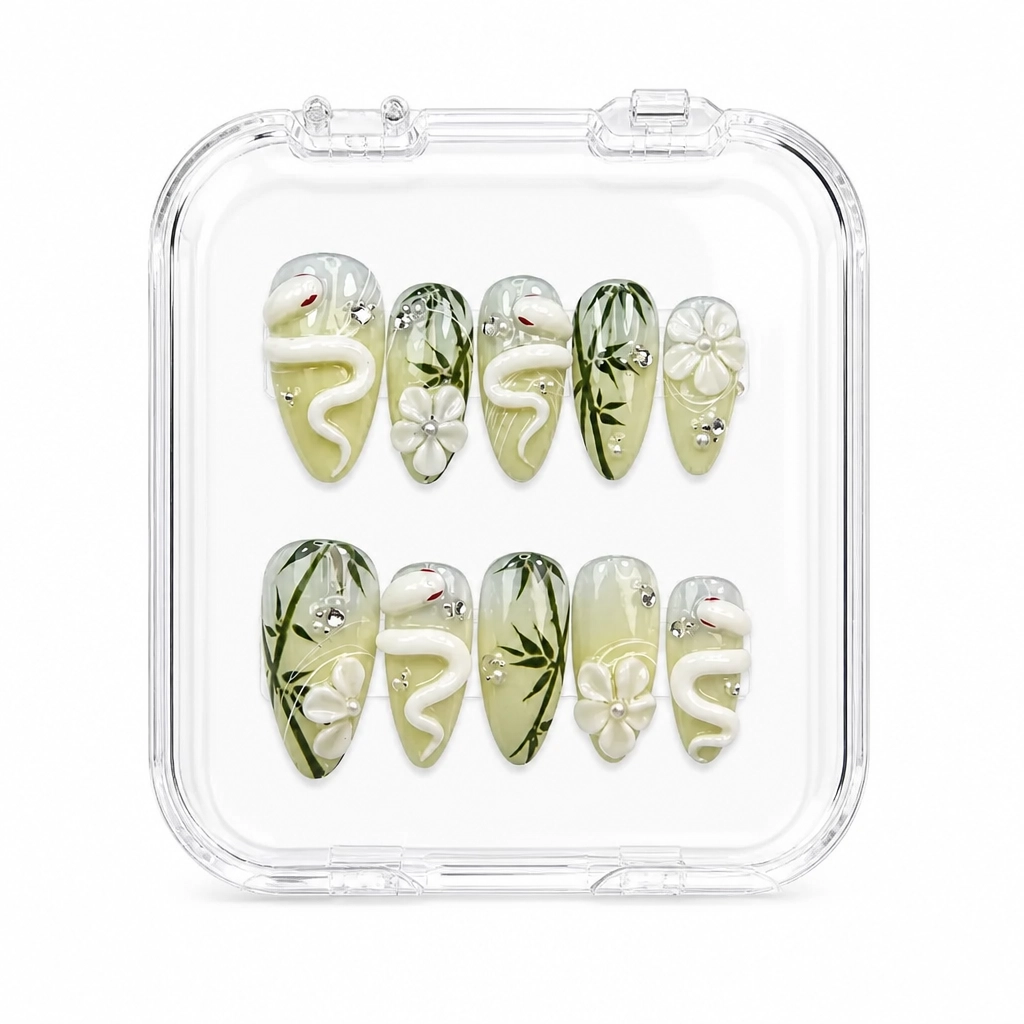 Press-on Nails Wholesale $9.90 Serpent Blossom by Yabe Vietnam
