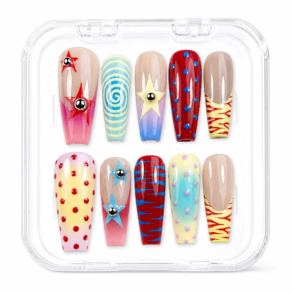 Press-on Nails Wholesale $9.90 Carnival Chic by Yabe Vietnam