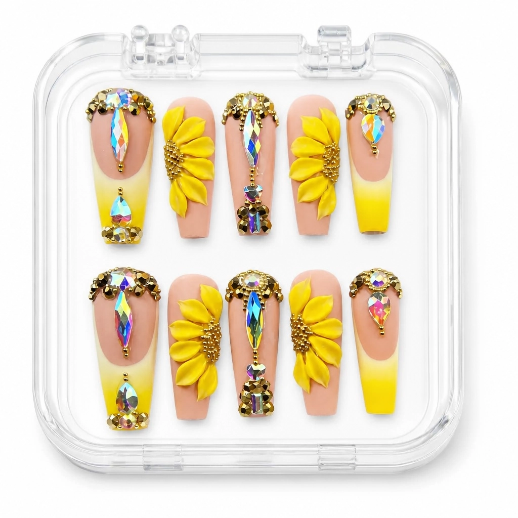 Press-on Nails Wholesale $9.90 Golden Radiance by Yabe Vietnam