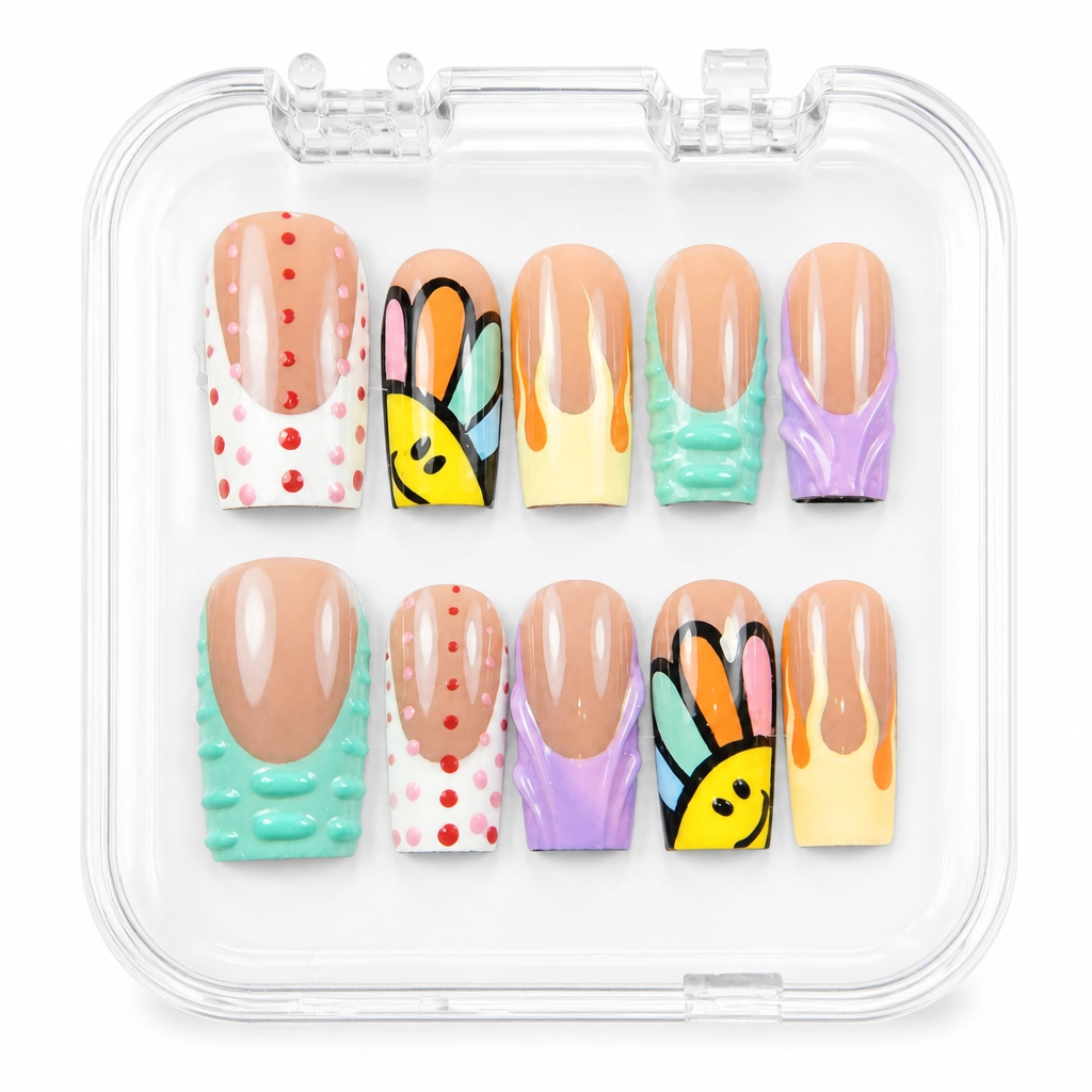 Press-on Nails Wholesale $9.90 Pop Art Delight by Yabe Vietnam