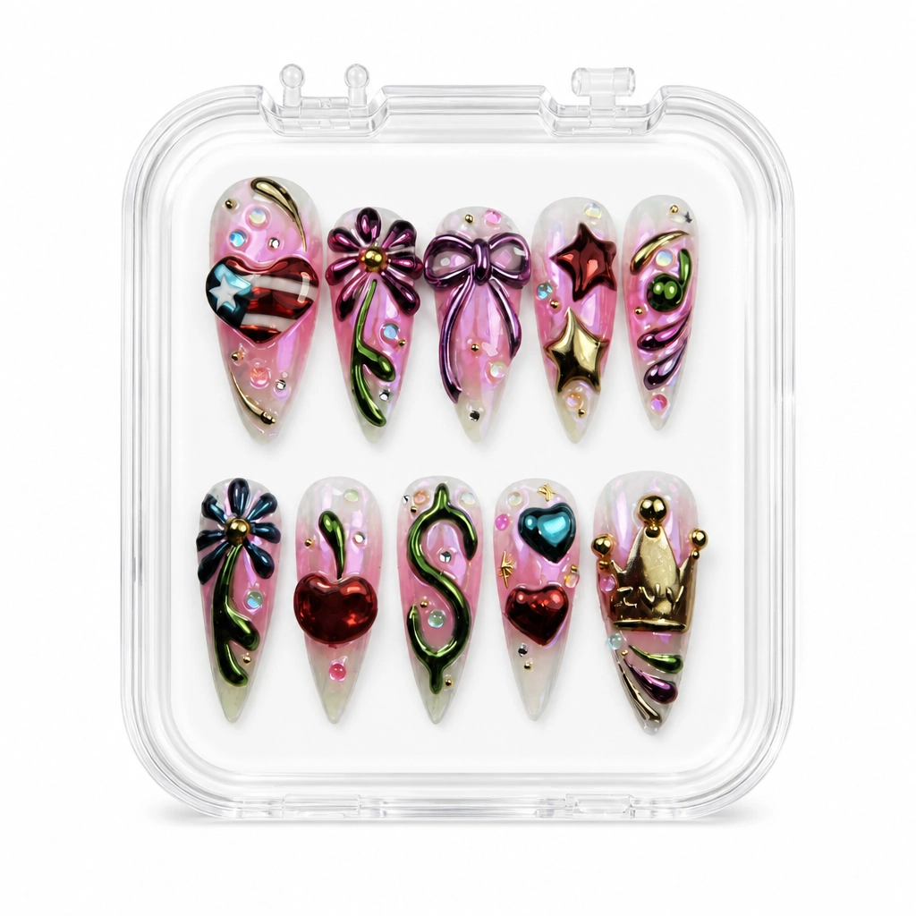 Press-on Nails Wholesale $9.90 Pop Art Delight by Yabe Vietnam