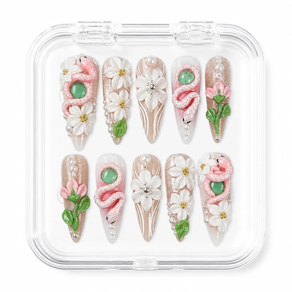 Press-on Nails Wholesale $9.90 Serpent Enchantment by Yabe Vietnam