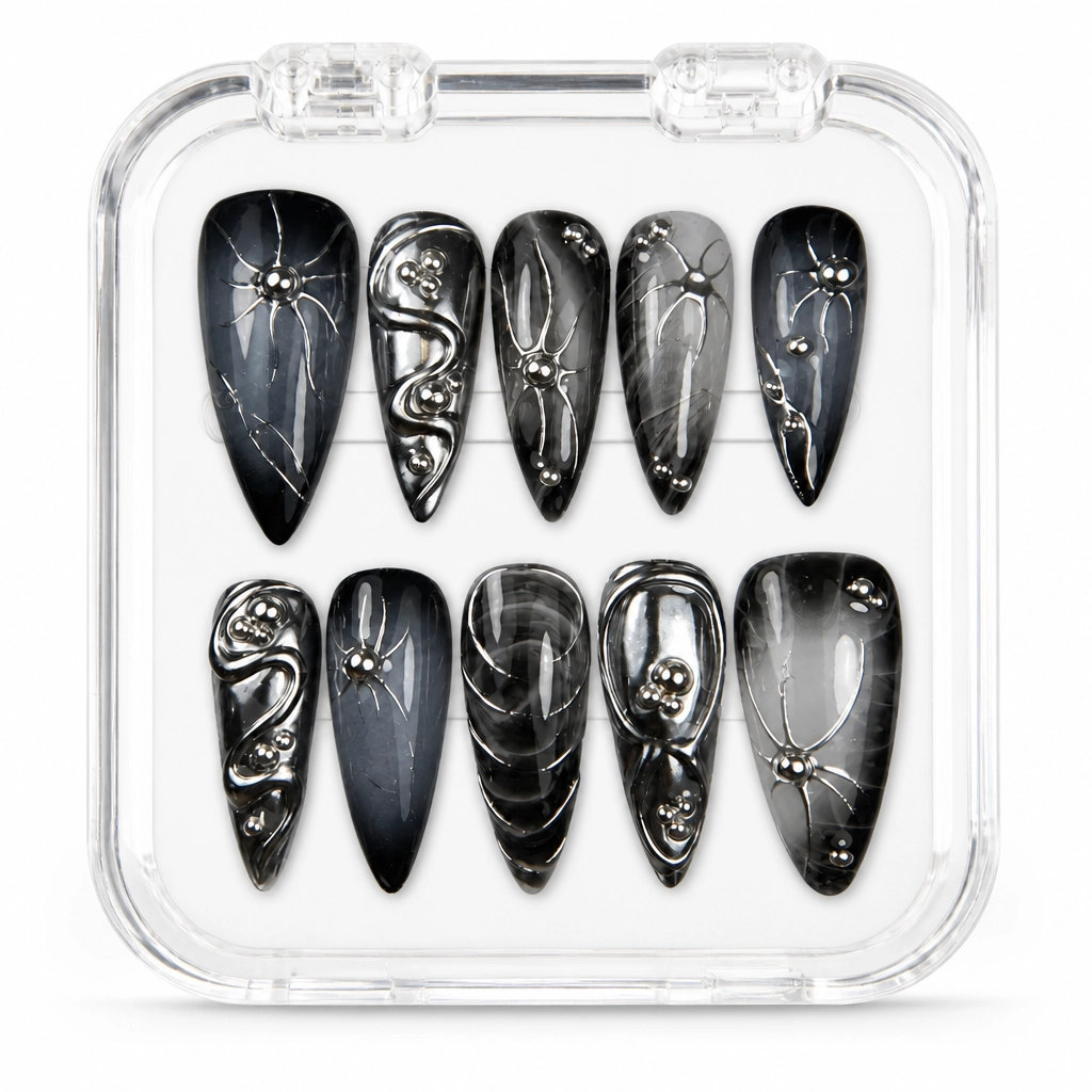 Press-on Nails Wholesale $9.90 Celestial Obsidian by Yabe Vietnam