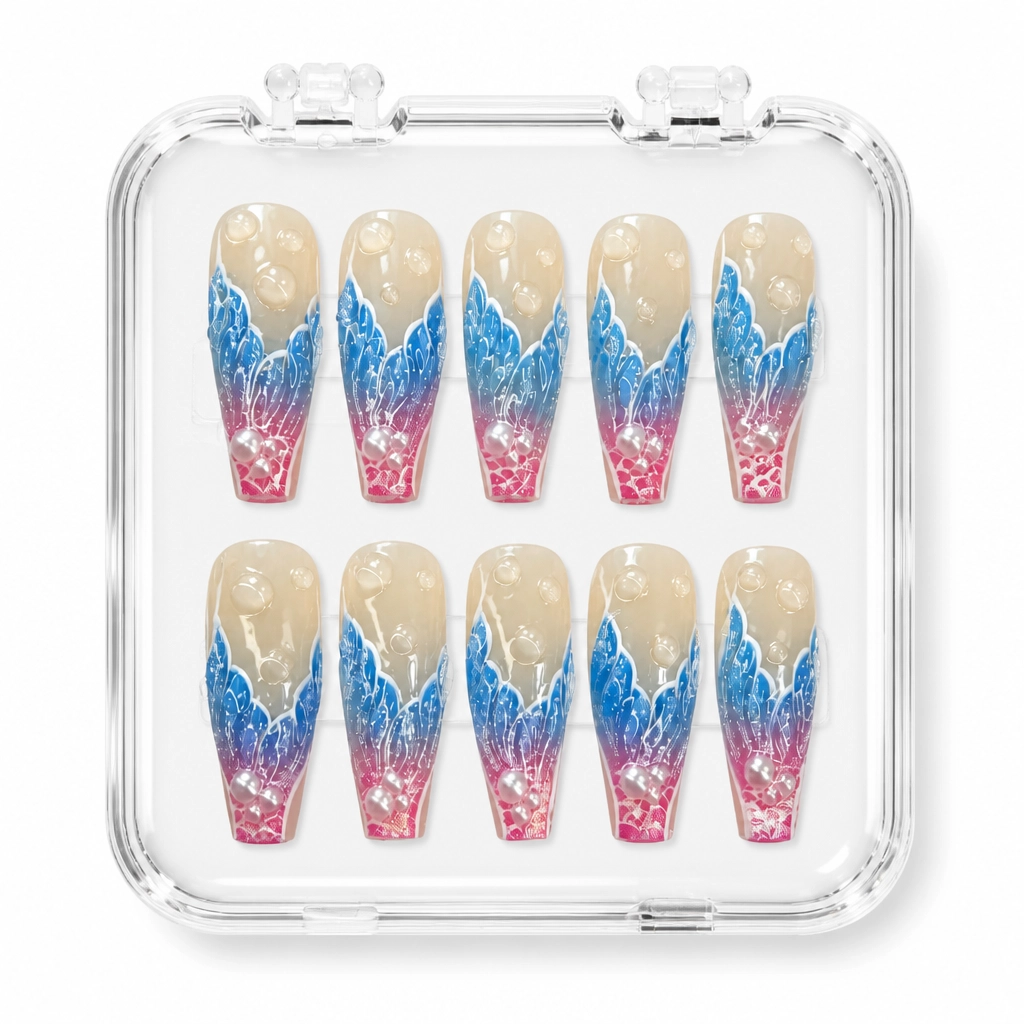 Press-on Nails Wholesale $9.90 Mermaid Magic by Yabe Vietnam