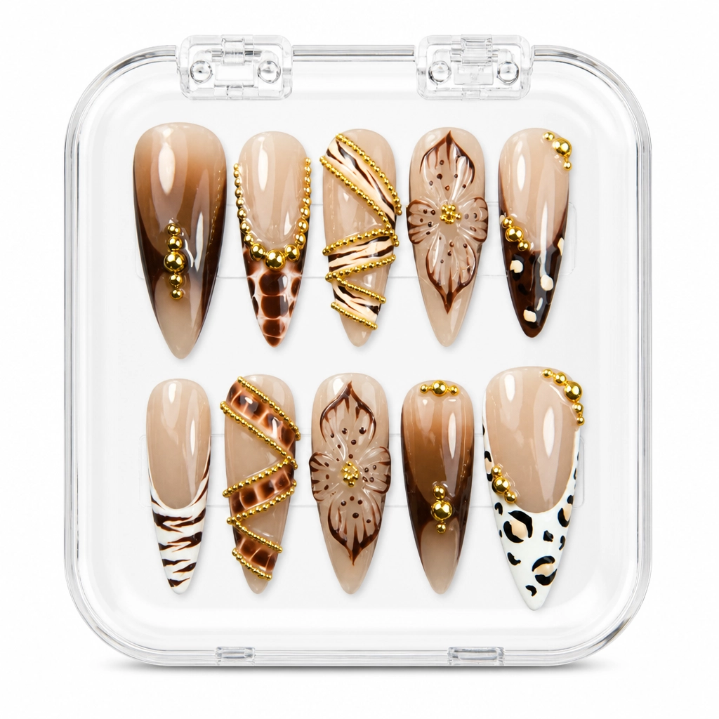 Press-on Nails Wholesale $9.90 Leopard Luxe by Yabe Vietnam