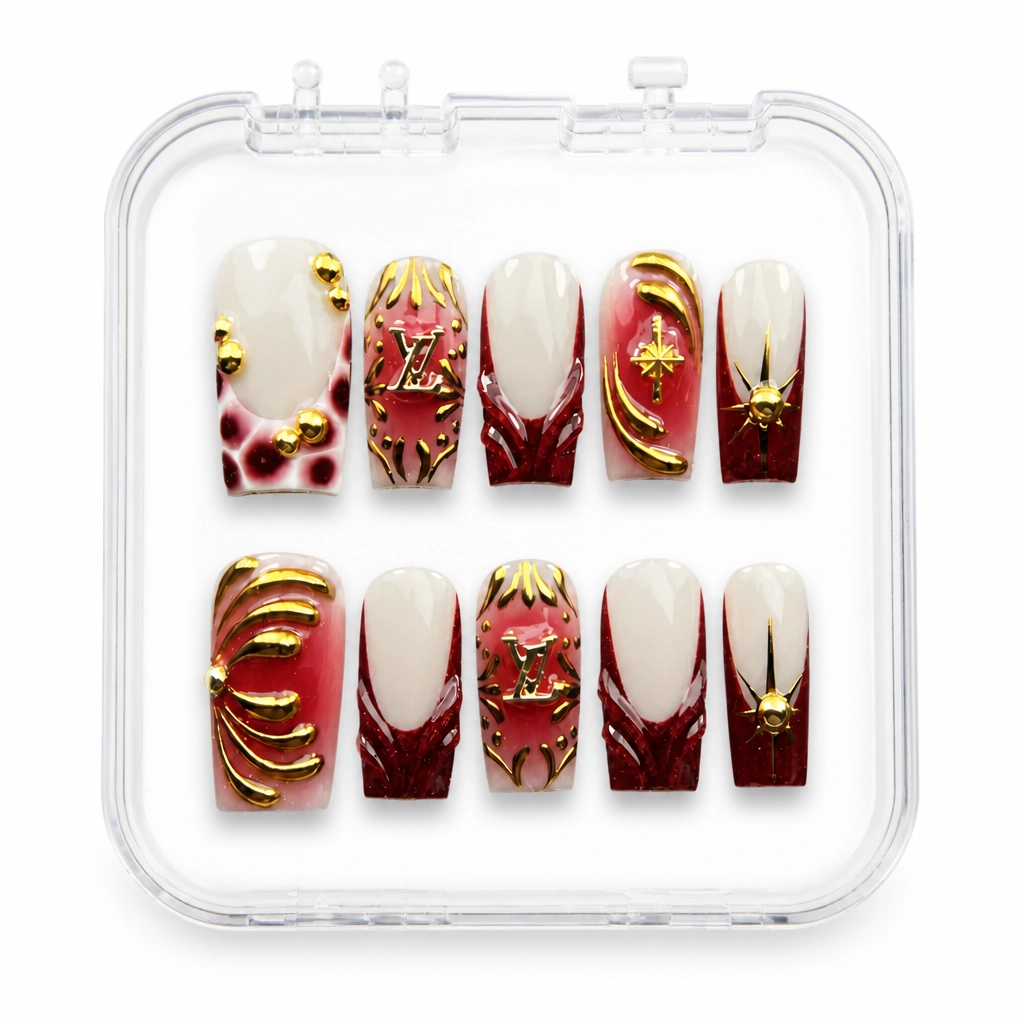 Press-on Nails Wholesale $9.90 Royal Crimson by Yabe Vietnam
