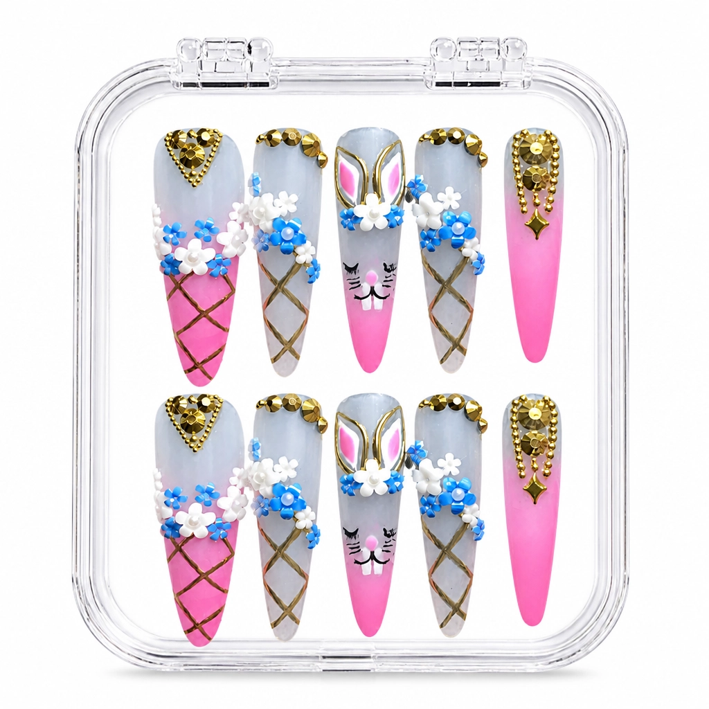 Press-on Nails Wholesale $9.90 Blooming Luxe by Yabe Vietnam