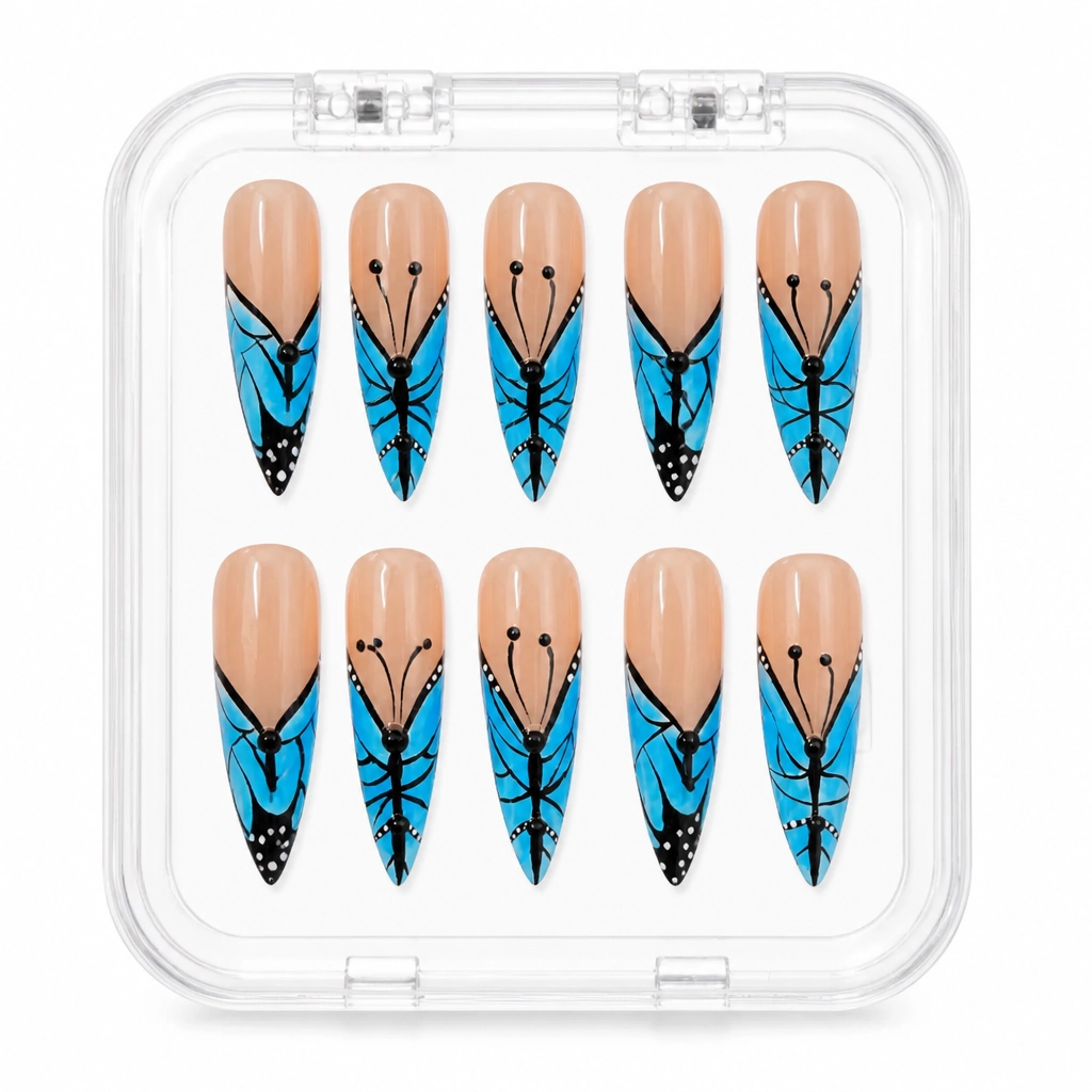 Press-on Nails Wholesale $9.90 Butterfly Illusion by Yabe Vietnam