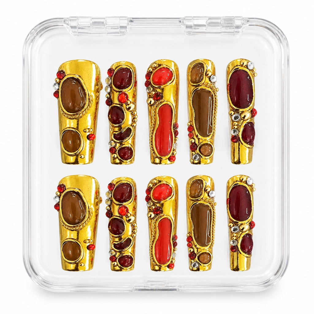 Press-on Nails Wholesale $9.90 Opulent Royale by Yabe Vietnam