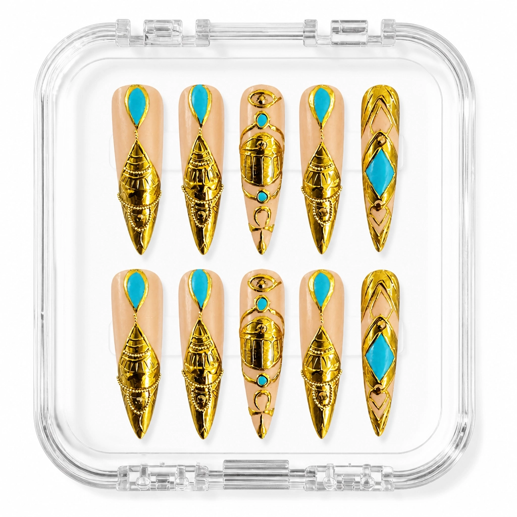 Press-on Nails Wholesale $9.90 Turquoise Luxe by Yabe Vietnam