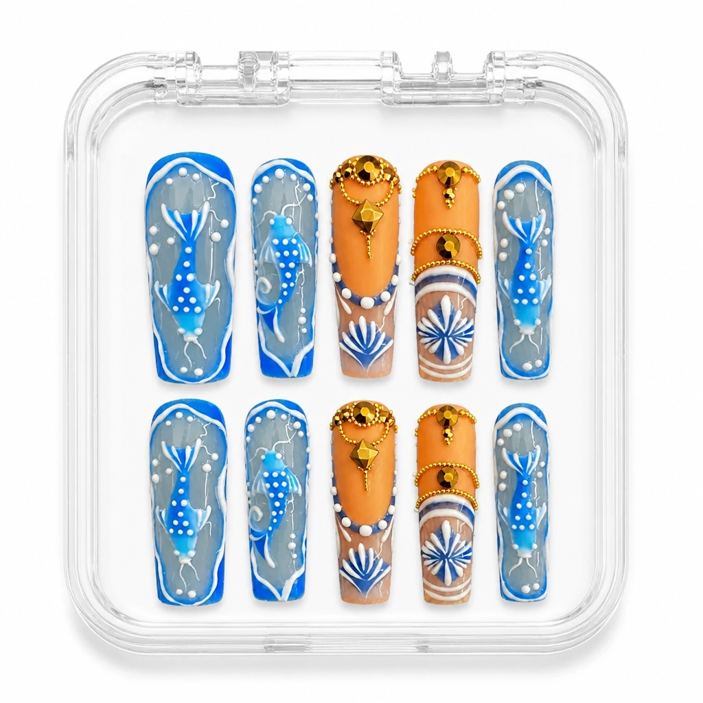 Press-on Nails Wholesale $9.90 Nautical Chic by Yabe Vietnam