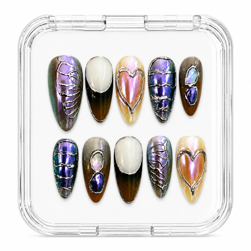Press-on Nails Wholesale $9.90 Cosmic Veil by Yabe Vietnam