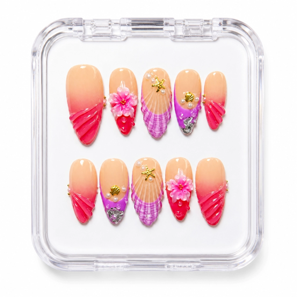 Press-on Nails Wholesale $9.90 Fuchsia Elegance by Yabe Vietnam