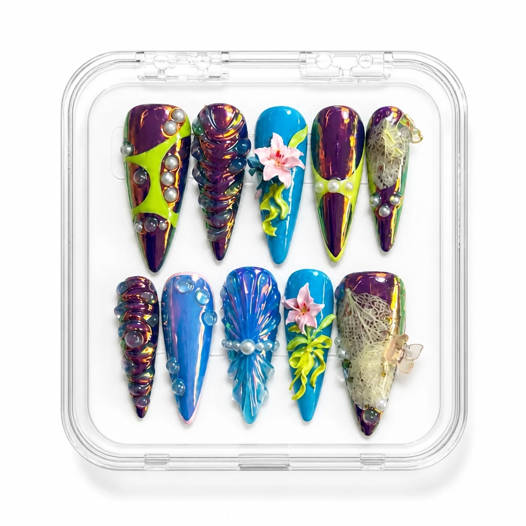 Press-on Nails Wholesale $9.90 Mystical Garden by Yabe Vietnam