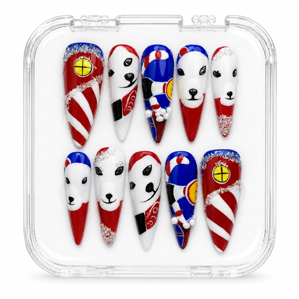 Press-on Nails Wholesale $9.90 Patriotic Pop by Yabe Vietnam