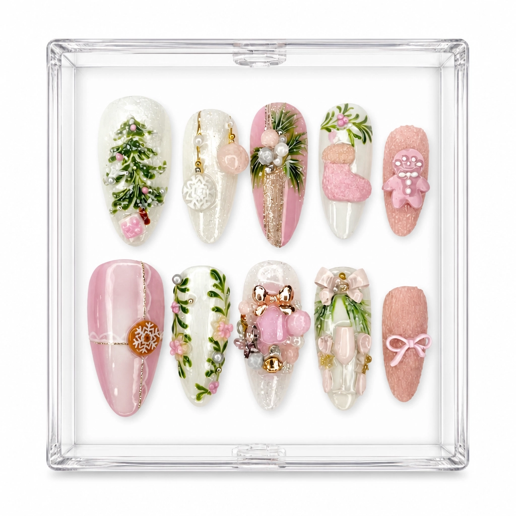 Press-on Nails Wholesale $9.90 Gingerbread Bliss by Yabe Vietnam