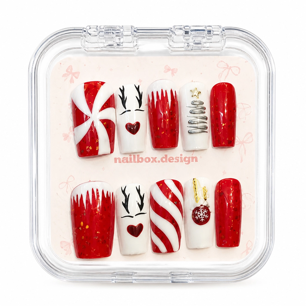 Press-on Nails Wholesale $9.90 Crimson Elegance by Yabe Vietnam