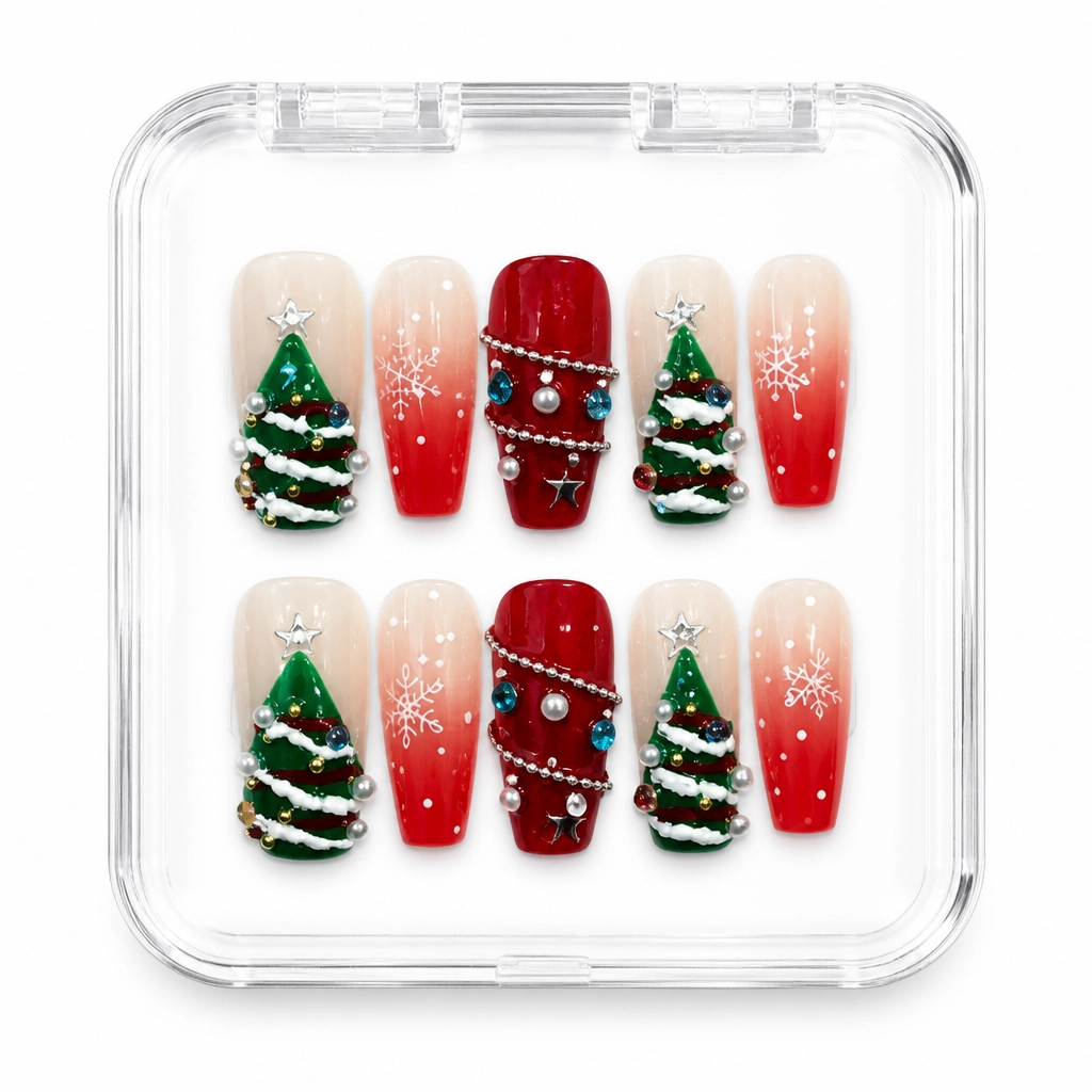 Press-on Nails Wholesale $9.90 Twinkling Pines by Yabe Vietnam