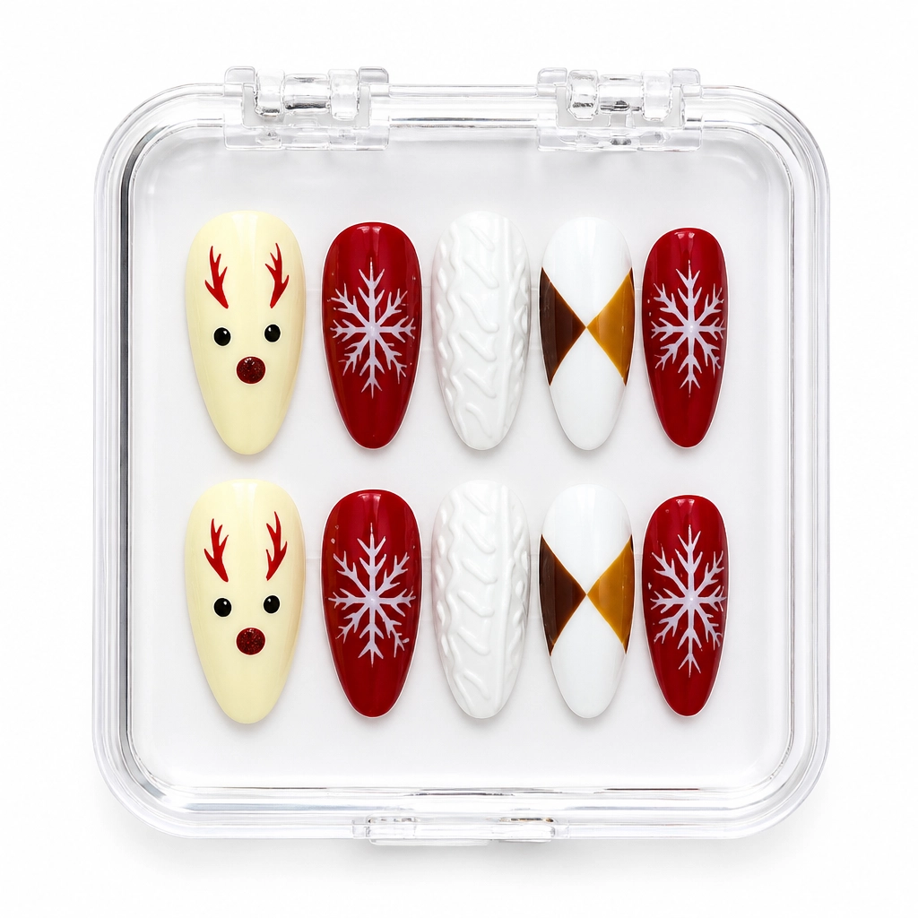 Press-on Nails Wholesale $9.90 Reindeer Radiance by Yabe Vietnam