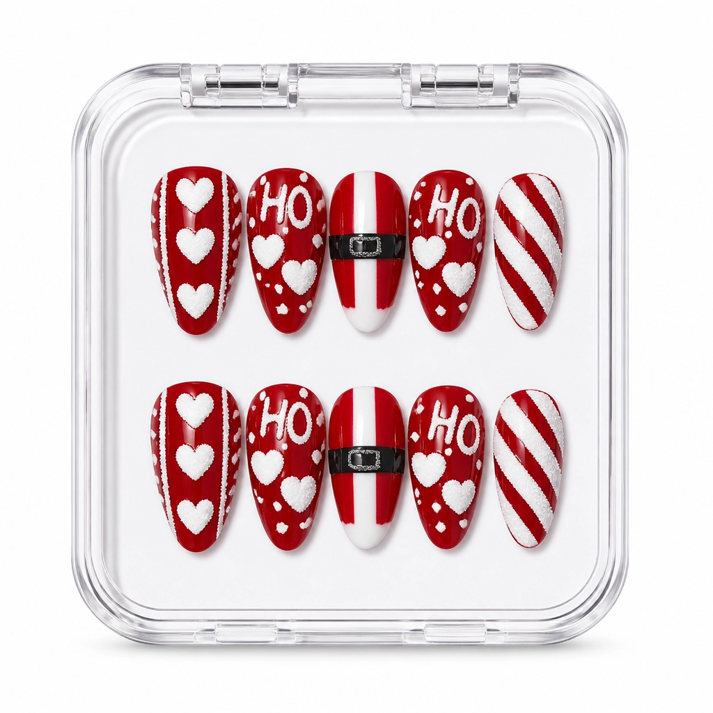Press-on Nails Wholesale $9.90 Red Drip Elegance by Yabe Vietnam