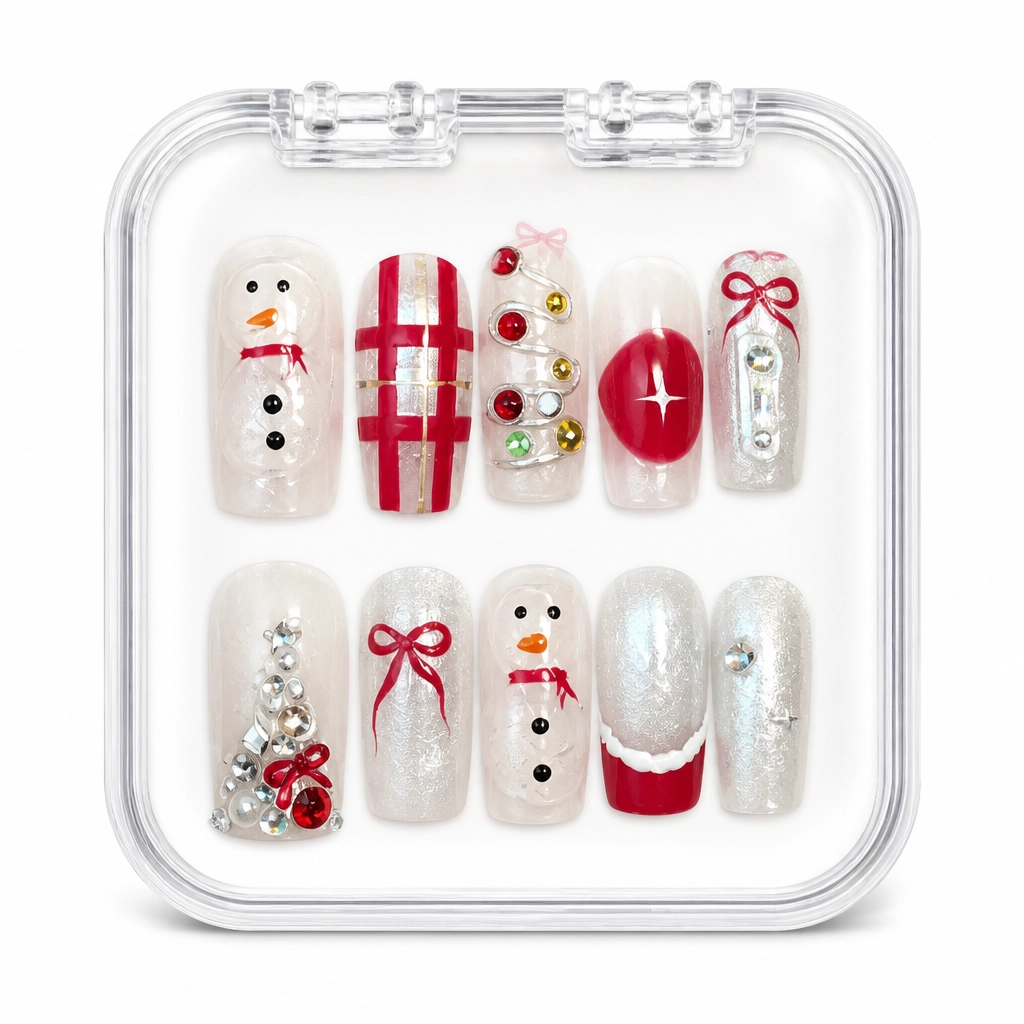 Press-on Nails Wholesale $9.90 Crimson Blossom by Yabe Vietnam