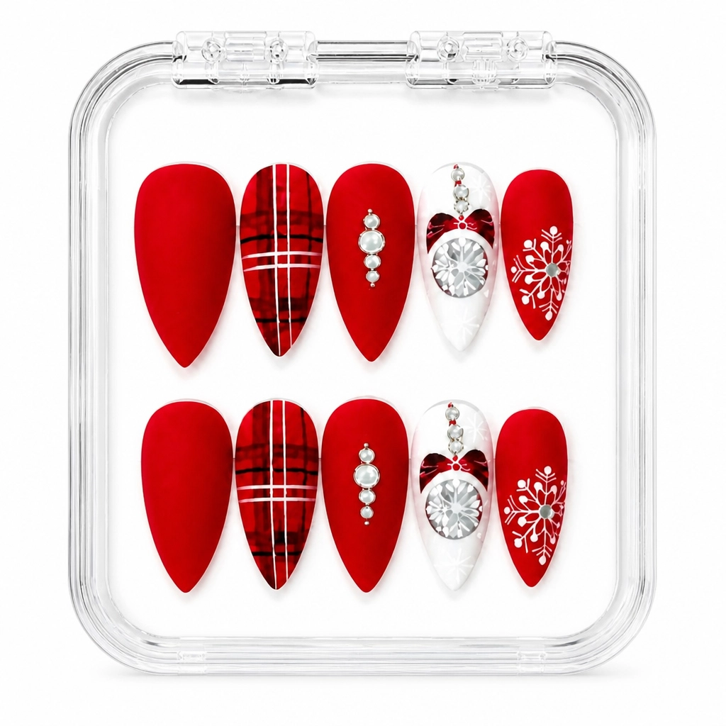 Press-on Nails Wholesale $9.90 Crimson Elegance by Yabe Vietnam