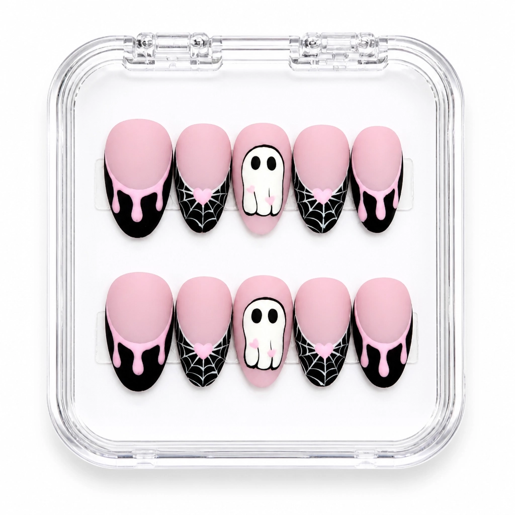 Press-on Nails Wholesale $9.90 Spooky Sweet Pink by Yabe Vietnam