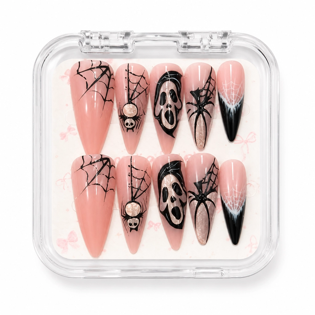 Press-on Nails Wholesale $9.90 Rose Noir Elegance by Yabe Vietnam