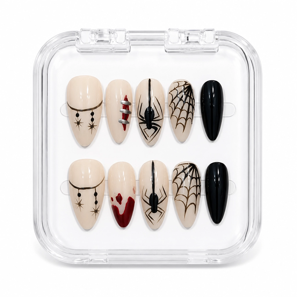 Press-on Nails Wholesale $9.90 Silk Web Elegance by Yabe Vietnam