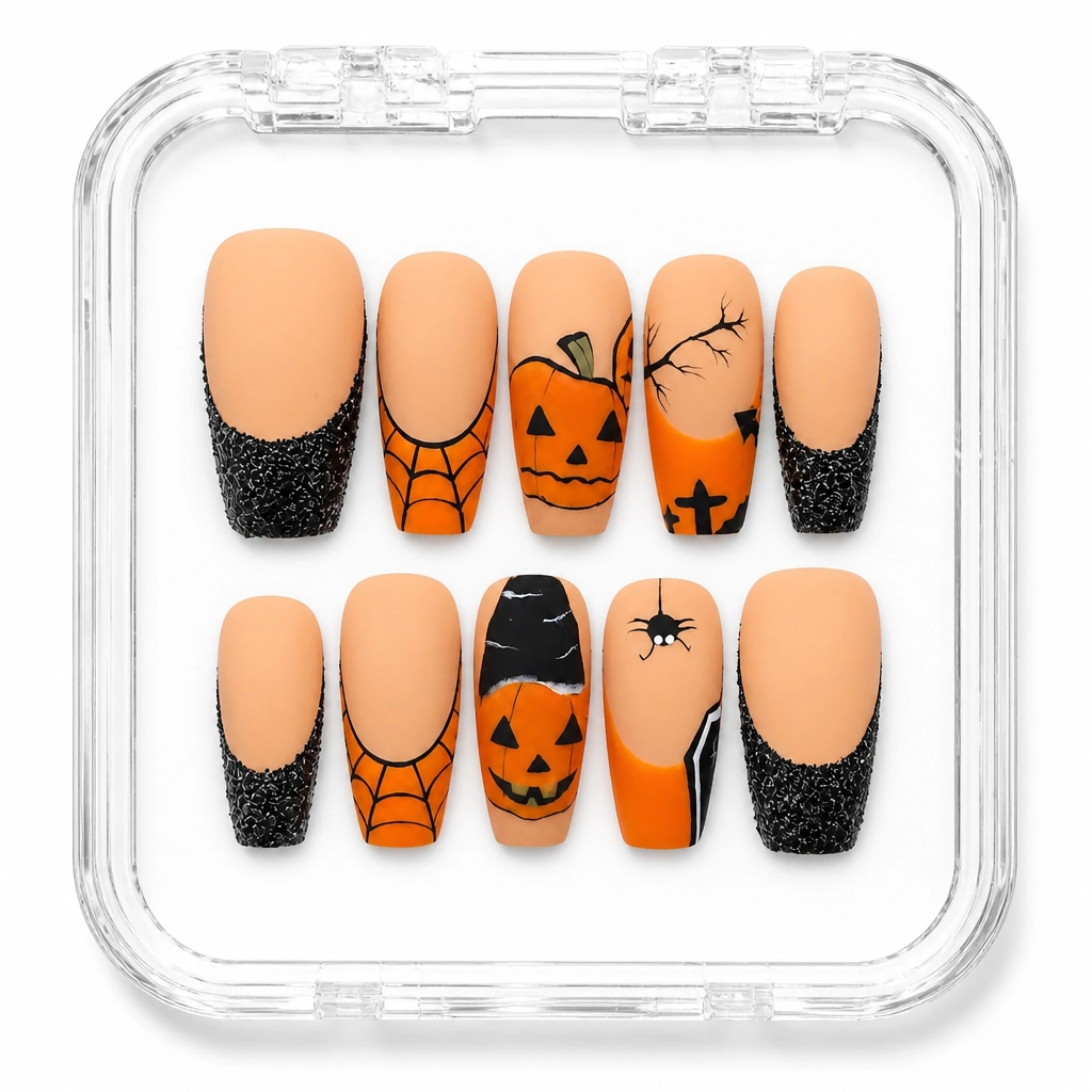 Press-on Nails Wholesale $9.90 Spooky Sparkle by Yabe Vietnam
