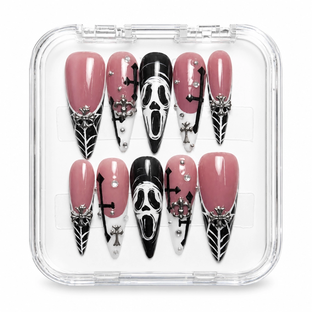 Press-on Nails Wholesale $9.90 Obsidian Elegance by Yabe Vietnam