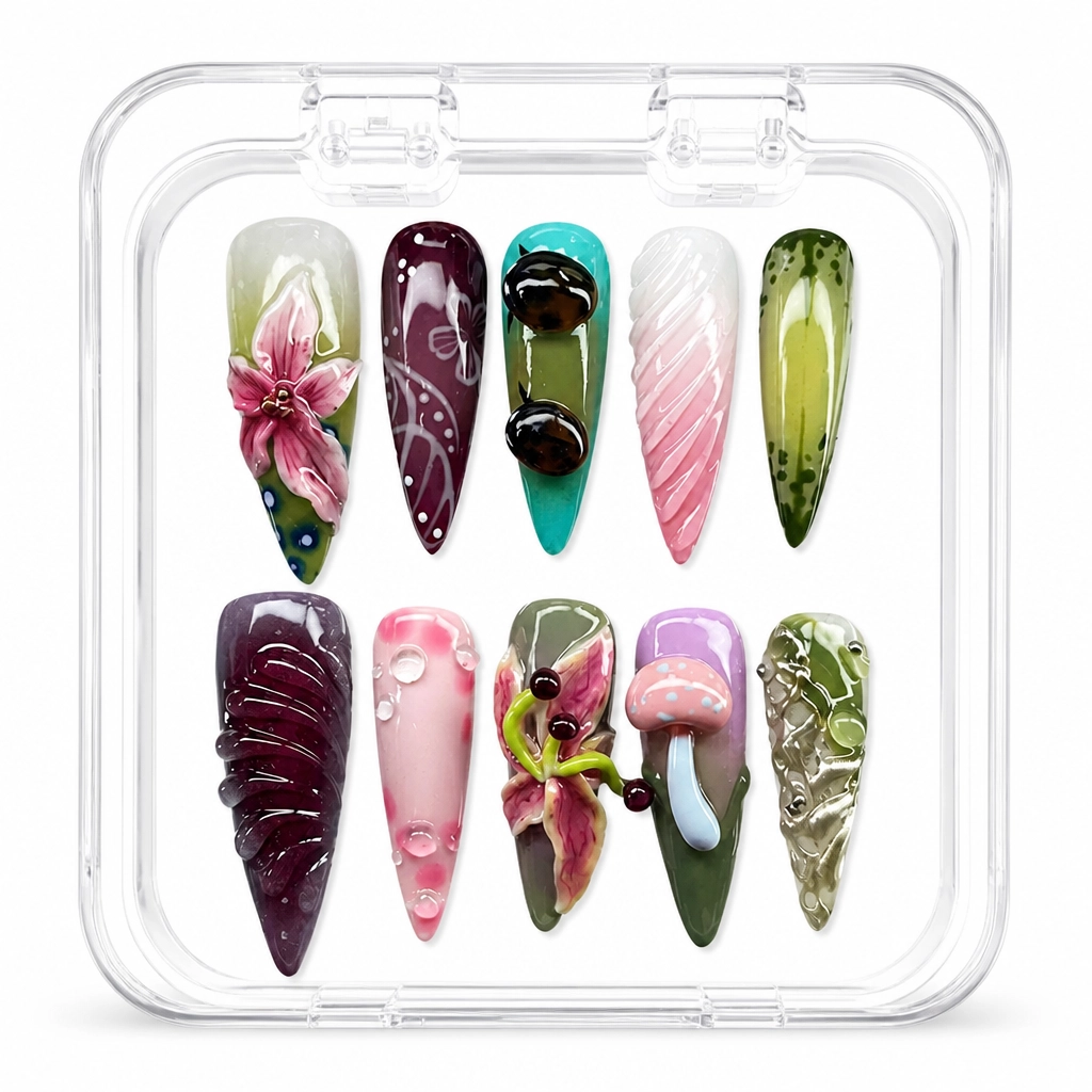 Press-on Nails Wholesale $9.90 Fairy Garden Bliss by Yabe Vietnam