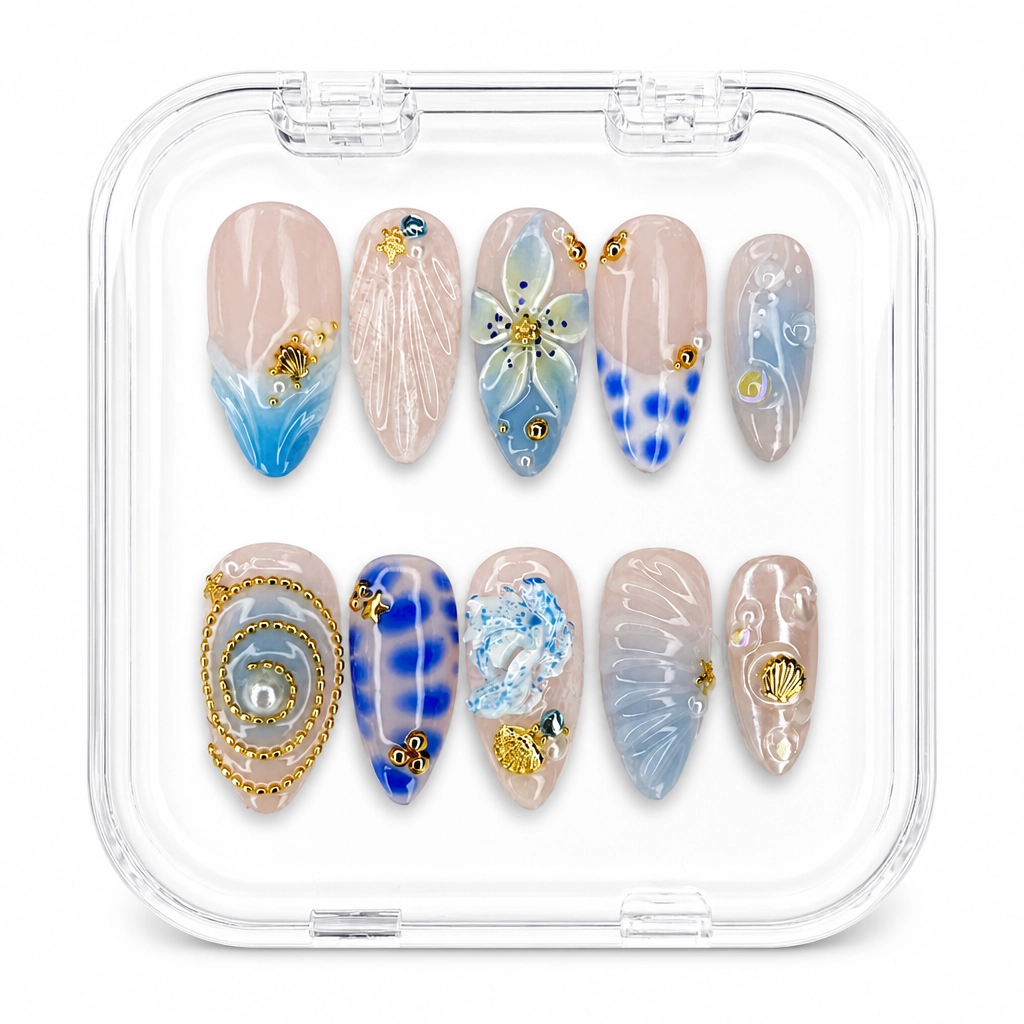 Press-on Nails Wholesale $9.90 Ocean Dreamscape by Yabe Vietnam