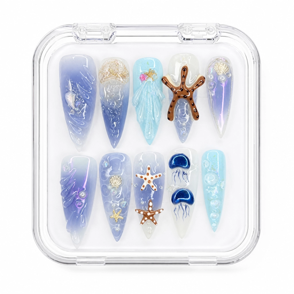 Press-on Nails Wholesale $9.90 Oceanic Dreams by Yabe Vietnam