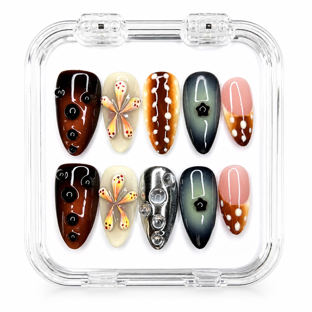 Press-on Nails Wholesale $9.90 Mystique Glam by Yabe Vietnam