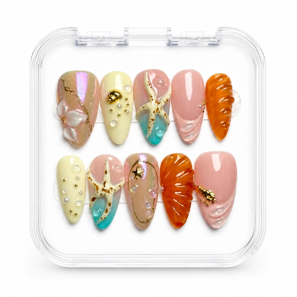 Press-on Nails Wholesale $9.90 Turquoise Opulence by Yabe Vietnam
