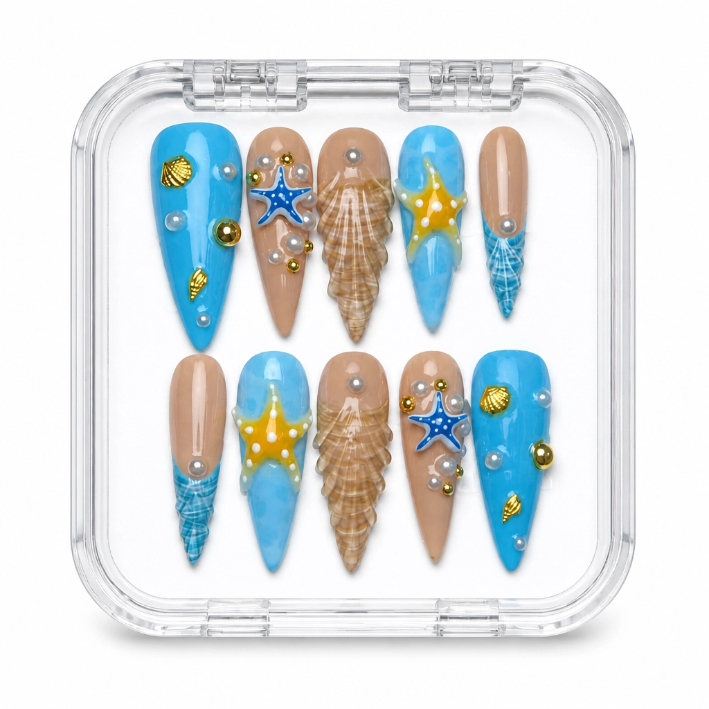 Press-on Nails Wholesale $9.90 Nude Celestial Elegance by Yabe Vietnam