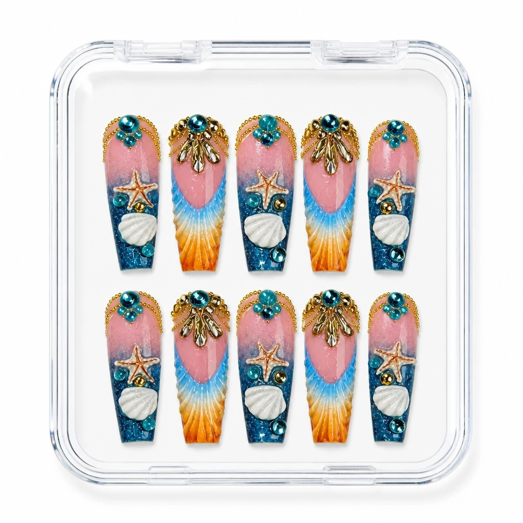 Press-on Nails Wholesale $9.90 Celestial Opulence by Yabe Vietnam