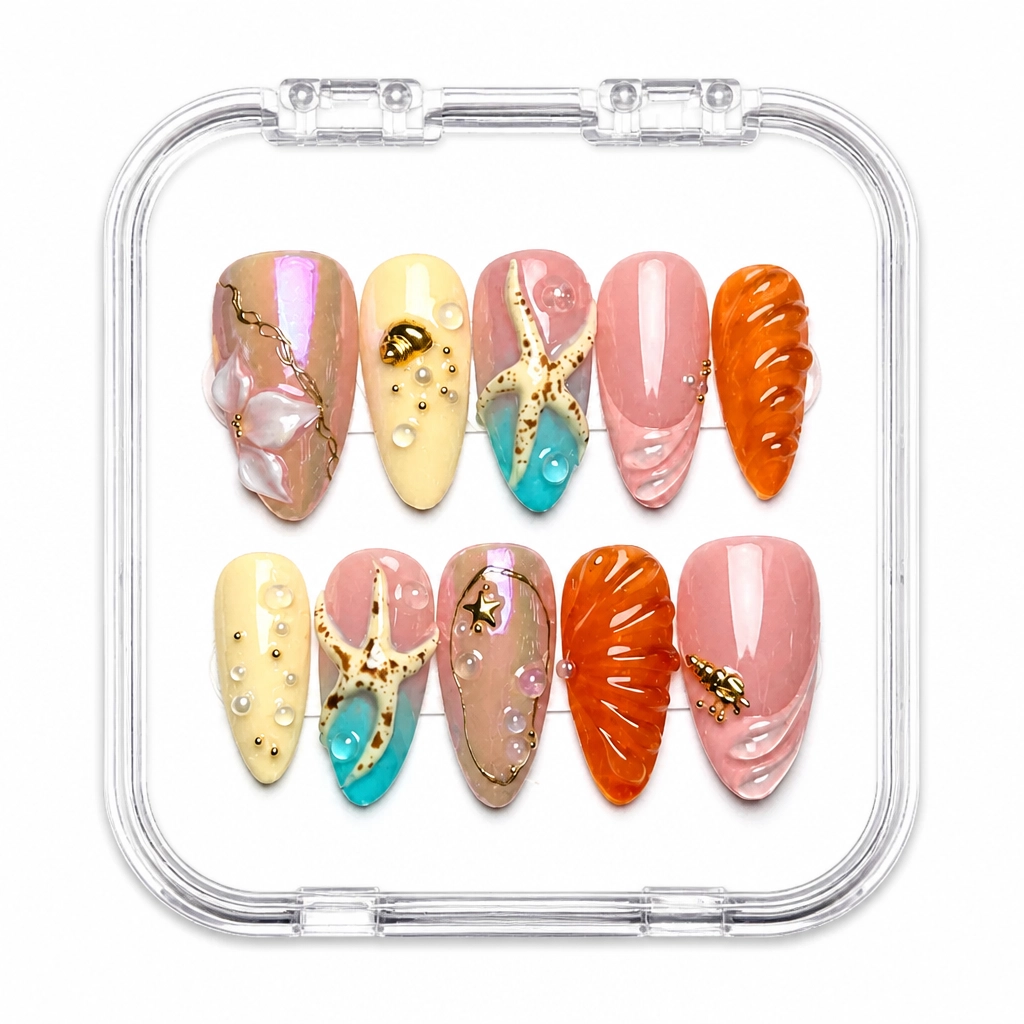 Press-on Nails Wholesale $9.90 Turquoise Wave by Yabe Vietnam