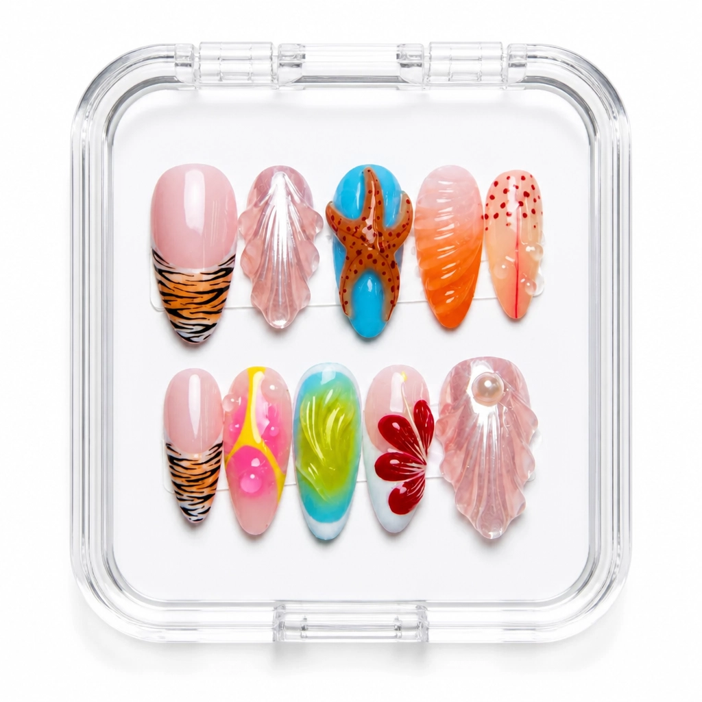 Press-on Nails Wholesale $9.90 Celestial Stripes by Yabe Vietnam