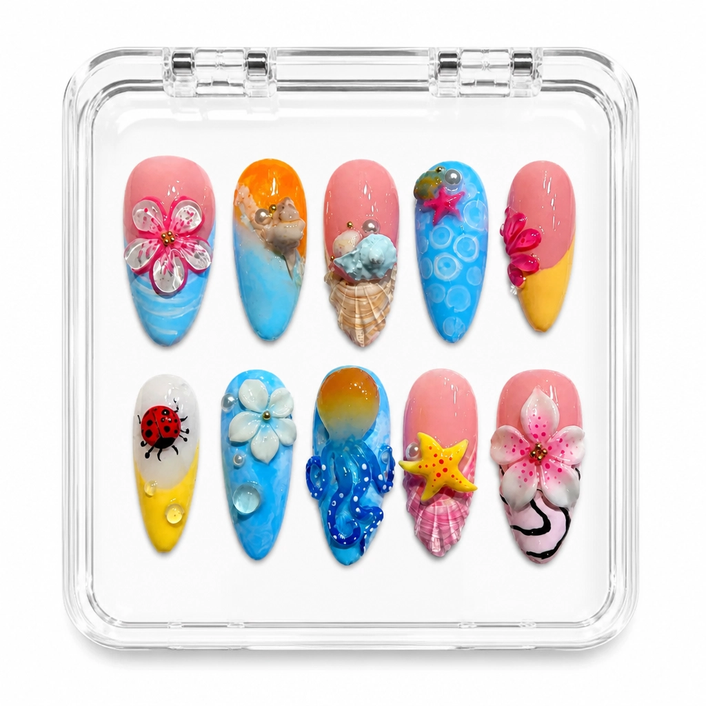 Press-on Nails Wholesale $9.90 Whimsy Bloom by Yabe Vietnam