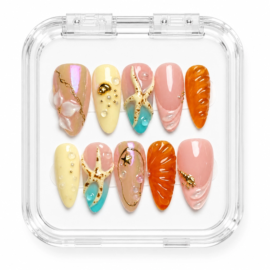Press-on Nails Wholesale $9.90 Amber Luxe Fusion by Yabe Vietnam