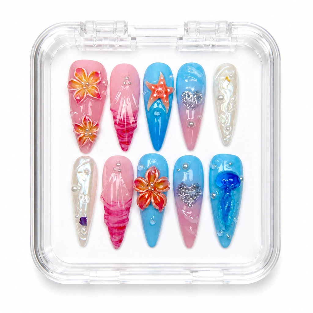 Press-on Nails Wholesale $9.90 Celestial Bloom by Yabe Vietnam