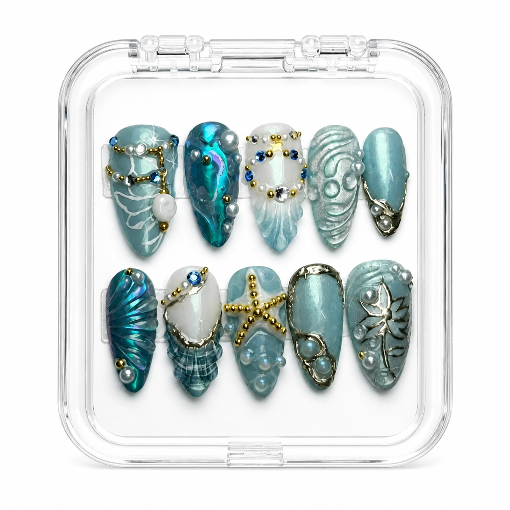 Press-on Nails Wholesale $9.90 Ocean Celestial by Yabe Vietnam
