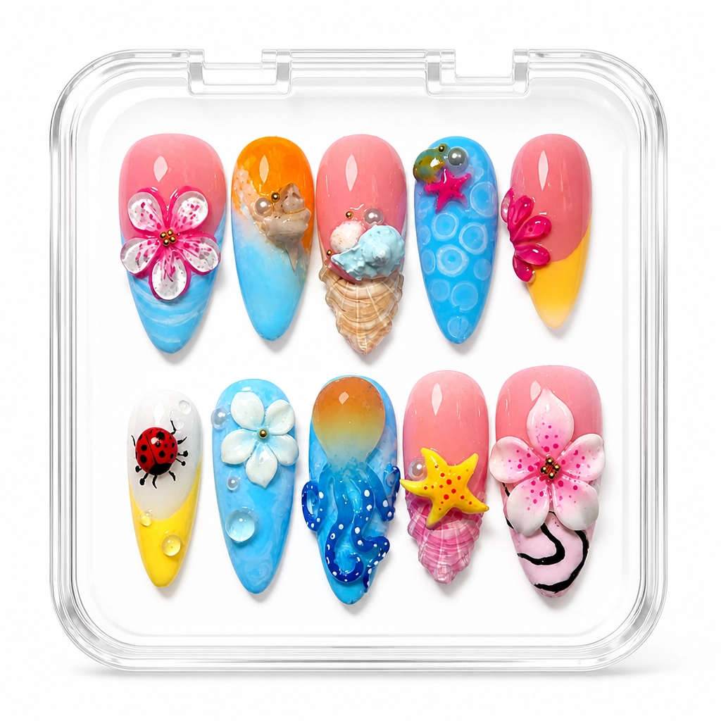 Press-on Nails Wholesale $9.90 Celestial Blossom by Yabe Vietnam