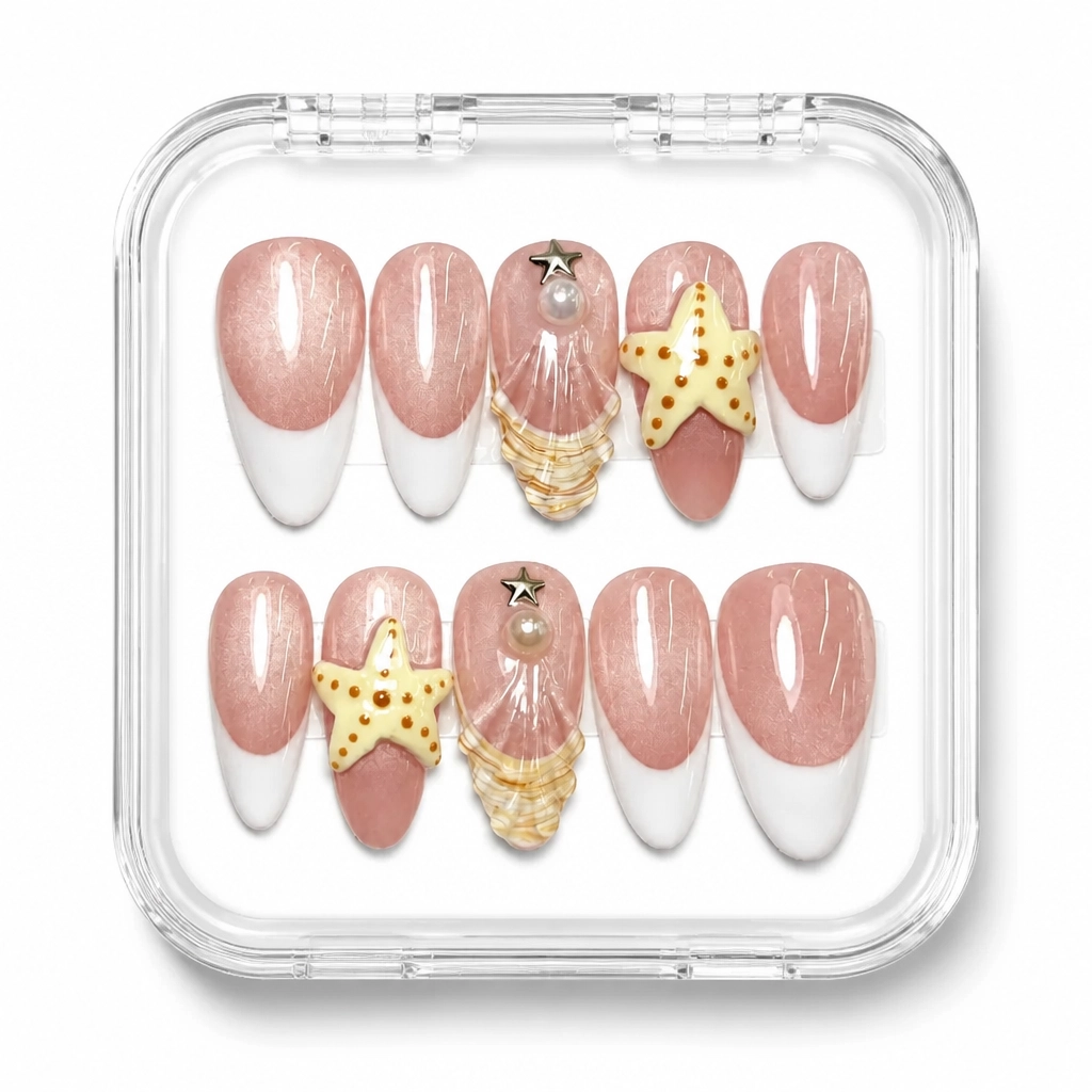 Press-on Nails Wholesale $9.90 Starfish Shimmer by Yabe Vietnam