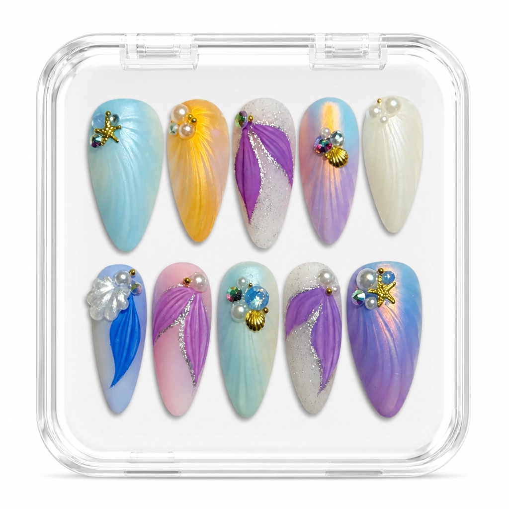 Press-on Nails Wholesale $9.90 Mermaid Pearl Dreams by Yabe Vietnam
